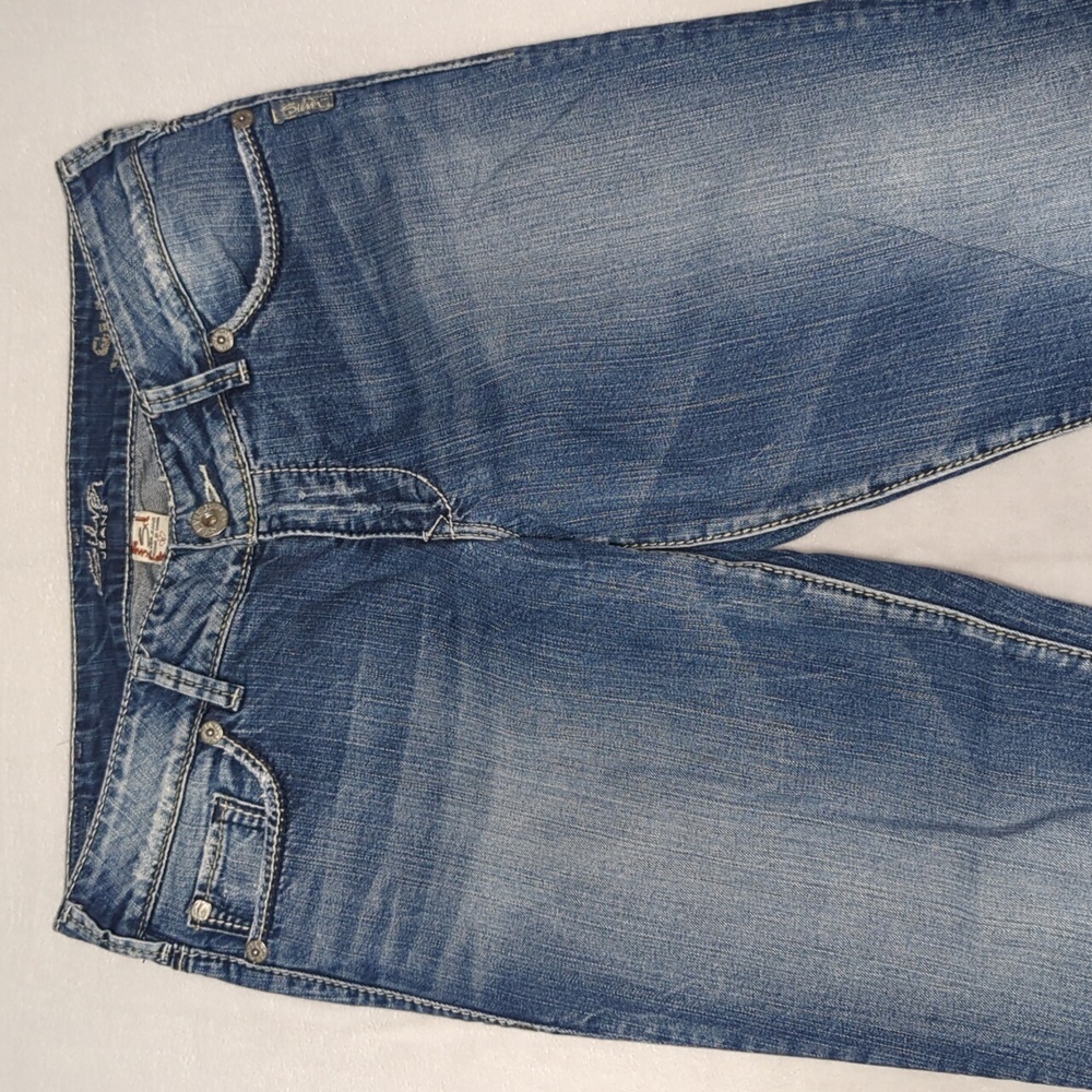 Silver Jeans Suki Bootcut Capris Women's Distressed Embroidered Size 31 - Picture 3 of 7